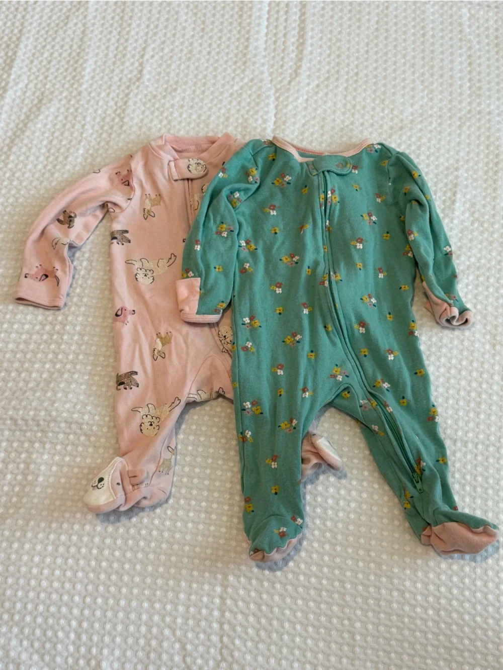 Bundle of Footie Printed Onesies - 3/6m